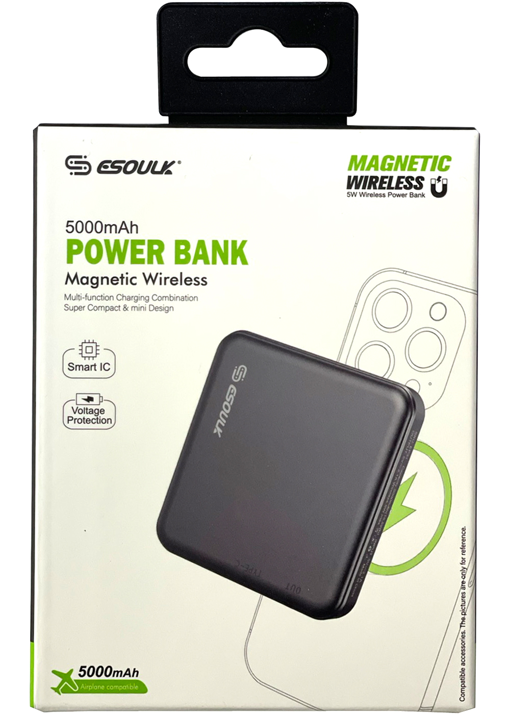 Magnetic Wireless Power Bank (18.5W) Black_5000mAh